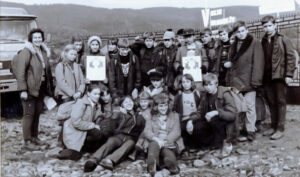 rok 1972 zdjęcie z rajdu młodzieży zagłębia