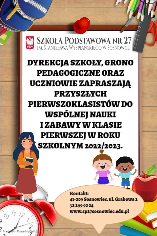 plakat rekrutacja do klas pierwszych